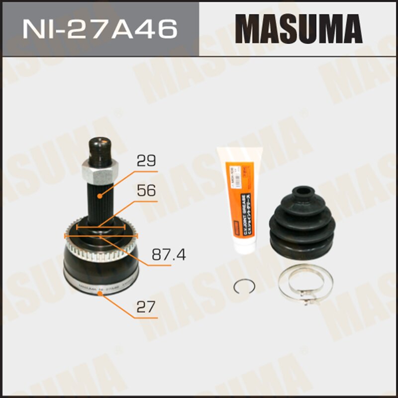 ШРУС MASUMA 27x56x29x46 NI-27A46
ШРУС MASUMA 27x56x29x46 NI-27A46