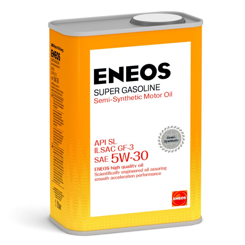Масло моторное Eneos Super Gasoline 5w30 полусинтетическое, SL/GF-3, для бензинового двигателя, 1л, арт. 1358
Масло моторное Eneos Super Gasoline 5w30 полусинтетическое, SL/GF-3, для бензинового двигателя, 1л, арт. 1358
