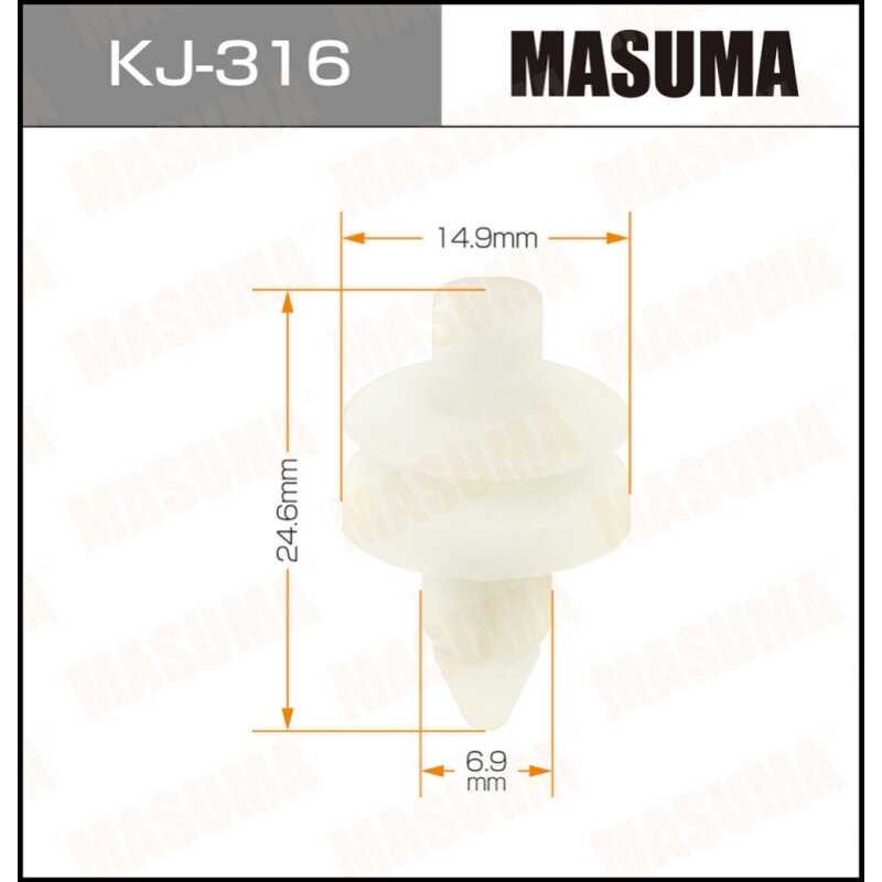Клипса крепежная MASUMA KJ-316 (OEM 90467-07134)
Клипса крепежная MASUMA KJ-316 (OEM 90467-07134)