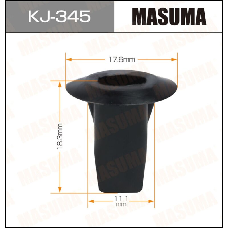 Клипса крепежная MASUMA KJ-345 (OEM 90189-06196
Клипса крепежная MASUMA KJ-345 (OEM 90189-06196