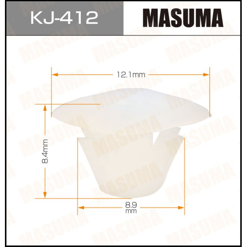 Клипса крепежная MASUMA KJ-412 (OEM 90189-04087
Клипса крепежная MASUMA KJ-412 (OEM 90189-04087