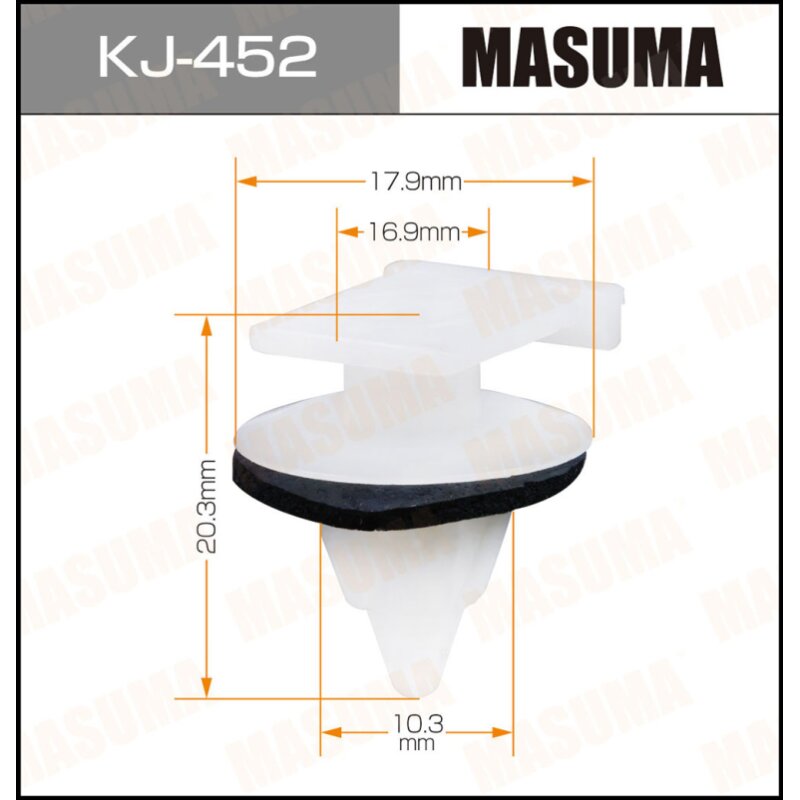 Клипса крепежная MASUMA KJ-452 (OEM 90467-11103)
Клипса крепежная MASUMA KJ-452 (OEM 90467-11103)