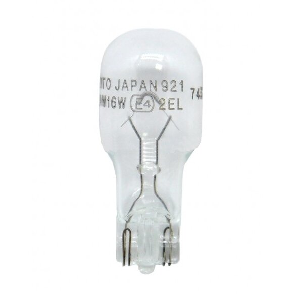 Лампа Koito W16W (W2.1x9.5d, T16), 12В, 16Вт, комплект 10 шт (стоимость за упаковку 10 шт
Лампа Koito W16W (W2.1x9.5d, T16), 12В, 16Вт, комплект 10 шт (стоимость за упаковку 10 шт