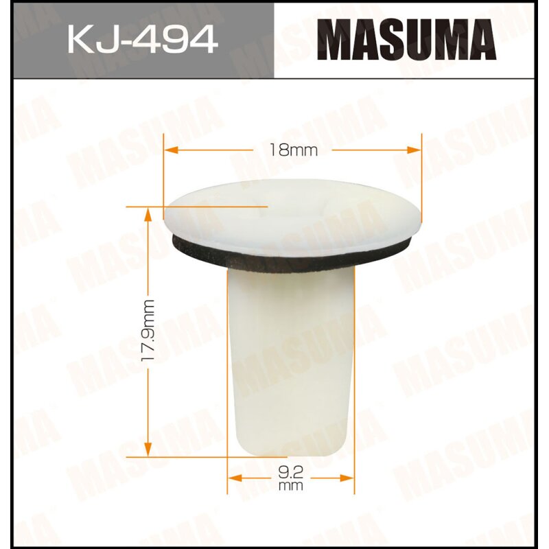 Клипса крепежная MASUMA KJ-494 (OEM 90189-06029
Клипса крепежная MASUMA KJ-494 (OEM 90189-06029