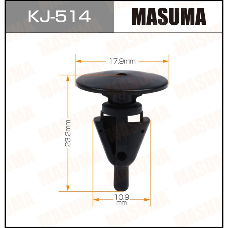 Клипса крепежная MASUMA KJ-514 (OEM 75867-30110)
Клипса крепежная MASUMA KJ-514 (OEM 75867-30110)