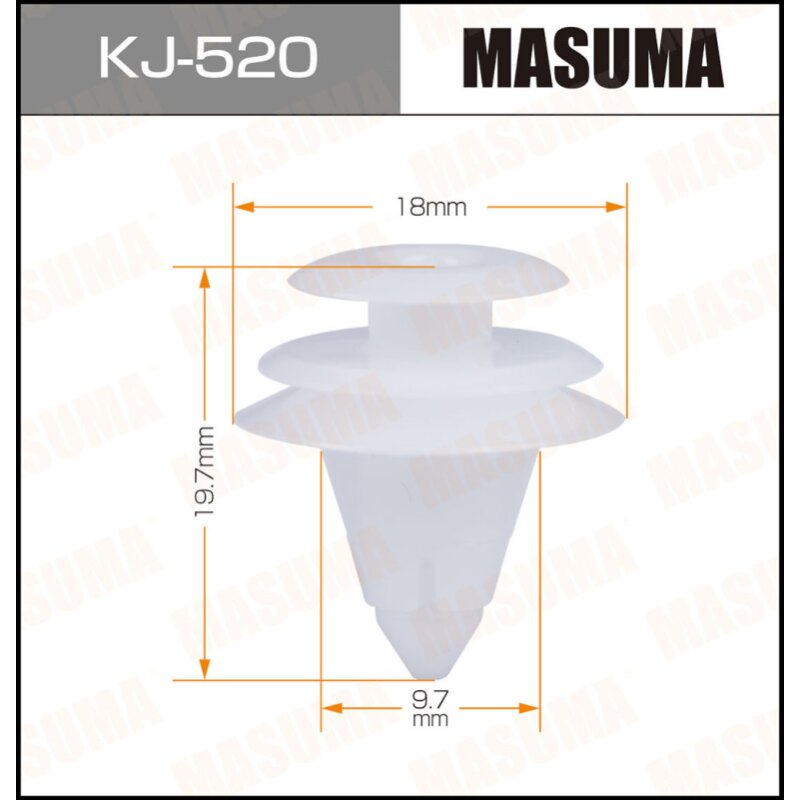 Клипса крепежная MASUMA KJ-520 (OEM 67771-06010)
Клипса крепежная MASUMA KJ-520 (OEM 67771-06010)