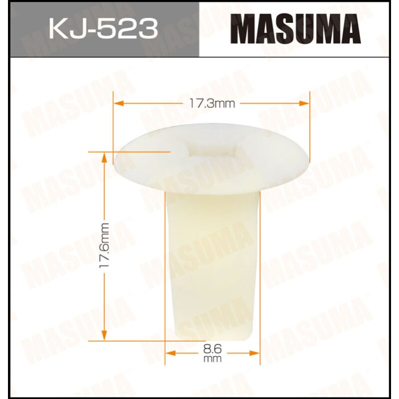 Клипса крепежная MASUMA KJ-523 (OEM 01281-00023, 90189-06001
Клипса крепежная MASUMA KJ-523 (OEM 01281-00023, 90189-06001