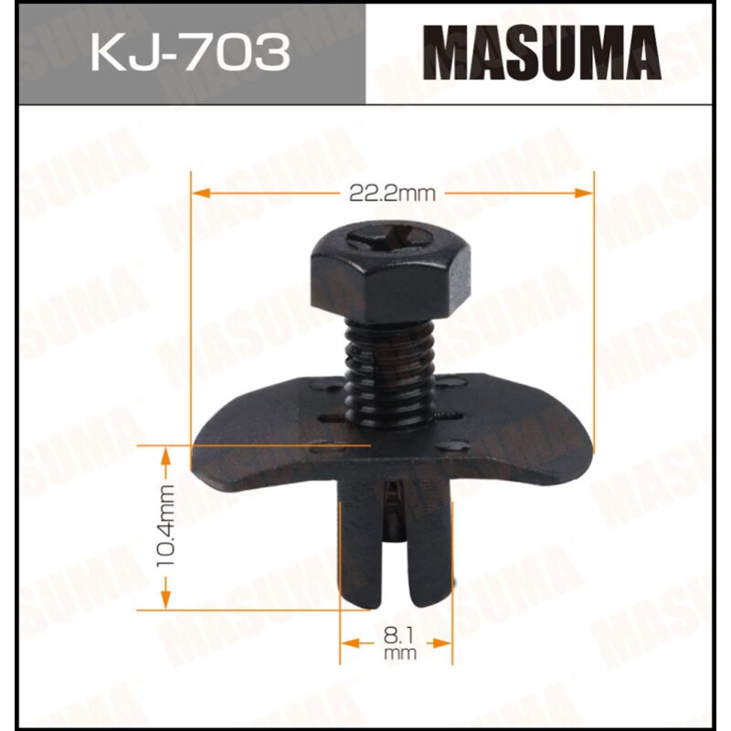 Клипса крепежная MASUMA KJ-703 (OEM 63844-D0100
Клипса крепежная MASUMA KJ-703 (OEM 63844-D0100