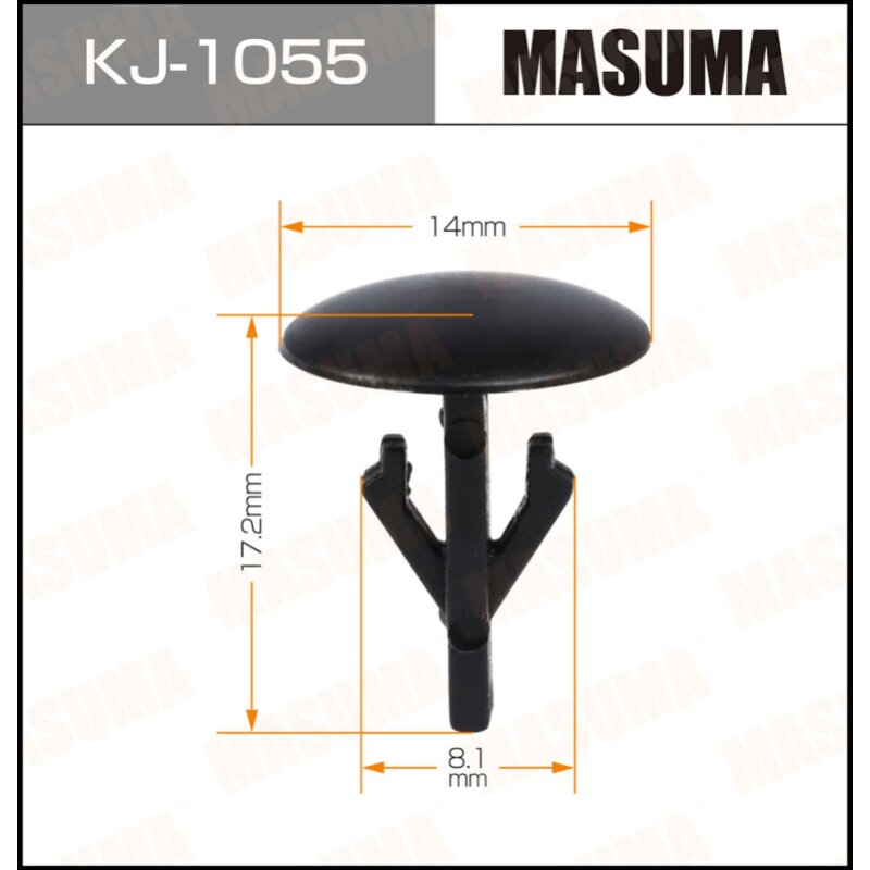 Клипса крепежная MASUMA KJ-1055 (OEM 91501-SM4-003) (стоимость за упаковку 50 шт
Клипса крепежная MASUMA KJ-1055 (OEM 91501-SM4-003) (стоимость за упаковку 50 шт
