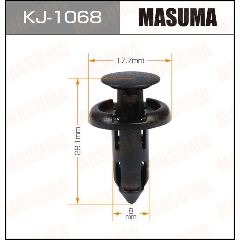 Клипса крепежная MASUMA KJ-1068 (OEM 90505-SX0-003
Клипса крепежная MASUMA KJ-1068 (OEM 90505-SX0-003