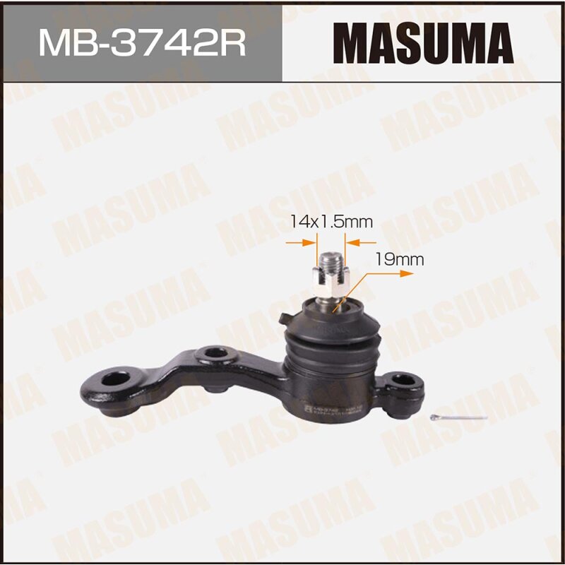 Шаровая опора "Masuma" front low MARK 2, CHASER, CRESTA GX105, JZX105 (R)
Шаровая опора "Masuma" front low MARK 2, CHASER, CRESTA GX105, JZX105 (R)