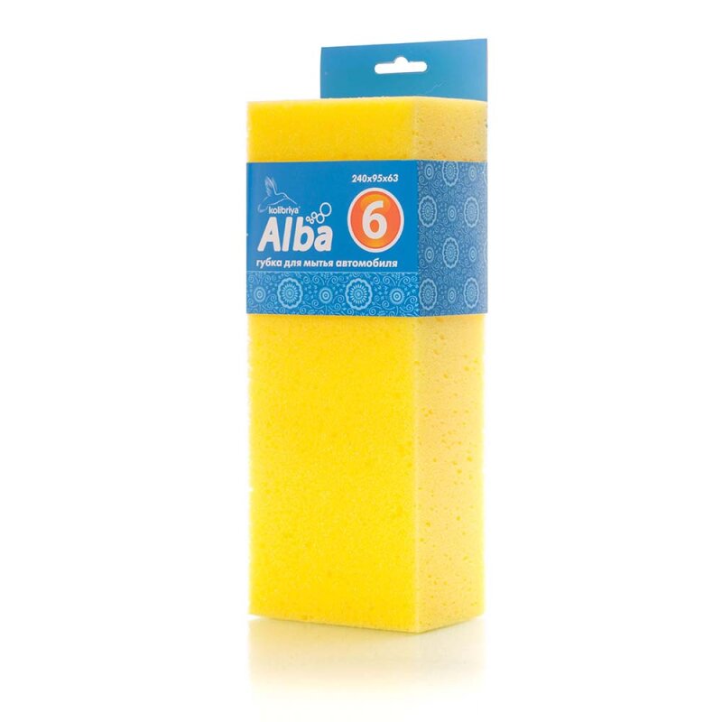Губка Kolibriya Alba-6 для мытья автомобилей, 240х95х63мм
Губка Kolibriya Alba-6 для мытья автомобилей, 240х95х63мм