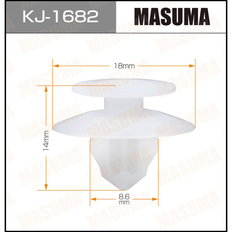 Клипса крепежная MASUMA KJ-1682 (OEM MR435918)
Клипса крепежная MASUMA KJ-1682 (OEM MR435918)