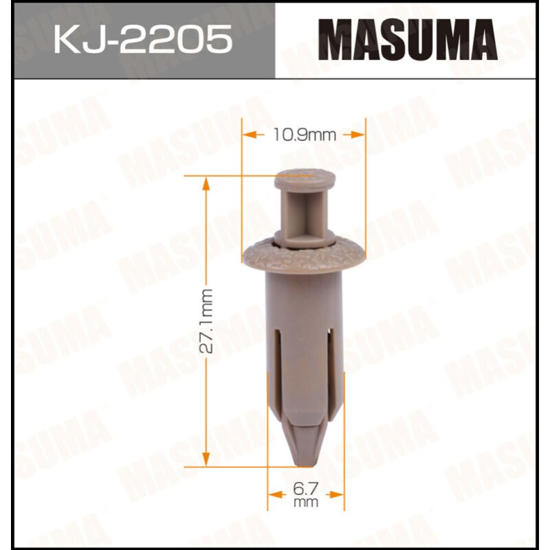 Клипса крепежная MASUMA KJ-2205 (OEM 90467-07066-A1
Клипса крепежная MASUMA KJ-2205 (OEM 90467-07066-A1