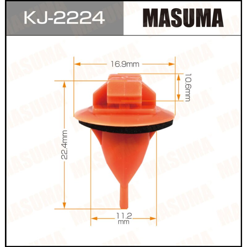 Клипса крепежная MASUMA KJ-2224 (OEM 75397-35010
Клипса крепежная MASUMA KJ-2224 (OEM 75397-35010