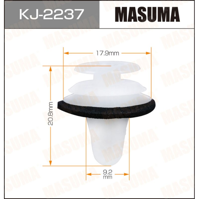 Клипса крепежная MASUMA KJ-2237 (OEM 62955-20030
Клипса крепежная MASUMA KJ-2237 (OEM 62955-20030