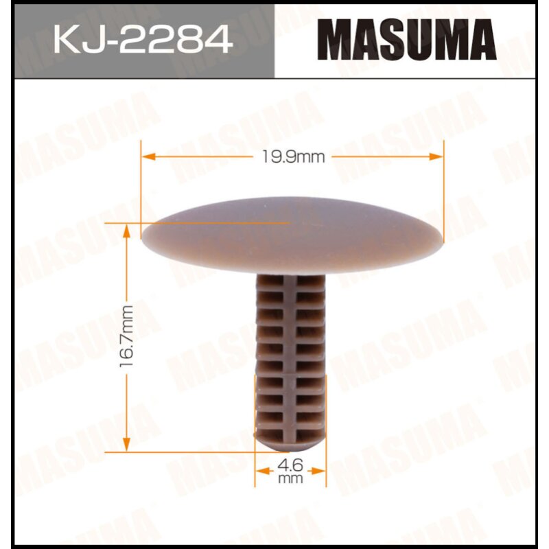 Клипса крепежная MASUMA KJ-2284 салонная бежевая (OEM 90667-SA7-003F7
Клипса крепежная MASUMA KJ-2284 салонная бежевая (OEM 90667-SA7-003F7