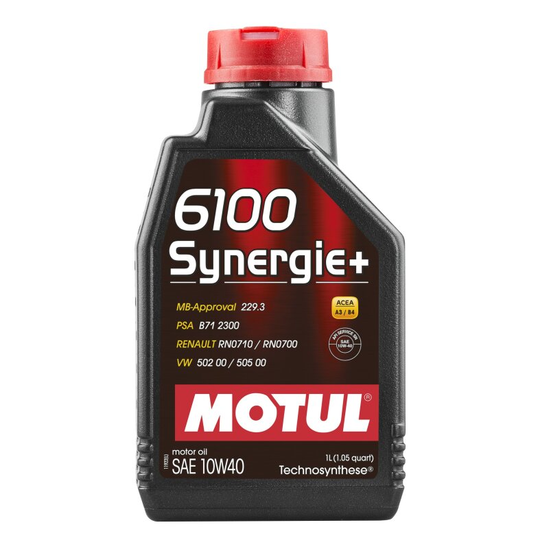 Масло моторное MOTUL 6100 Synergie+ 10w40 полусинтетическое, SN/CF, ACEA A3/B4, универсальное, 1л, арт. 9543
Масло моторное MOTUL 6100 Synergie+ 10w40 полусинтетическое, SN/CF, ACEA A3/B4, универсальное, 1л, арт. 9543