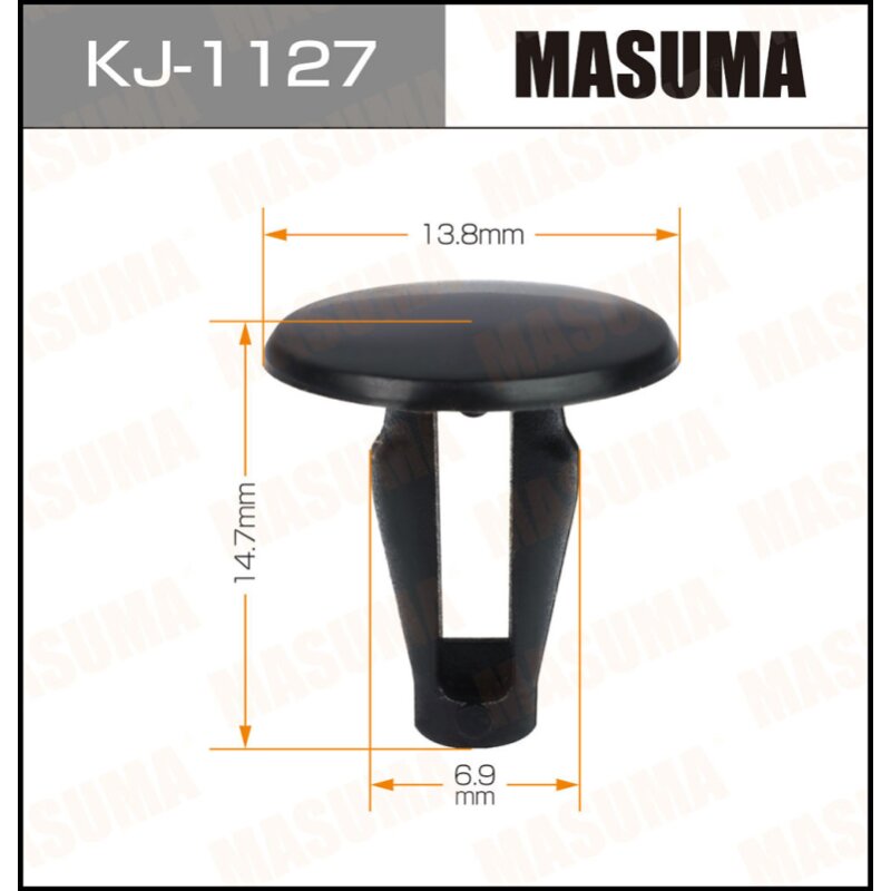 Клипса крепежная MASUMA KJ-1127 (OEM 90467-07069
Клипса крепежная MASUMA KJ-1127 (OEM 90467-07069