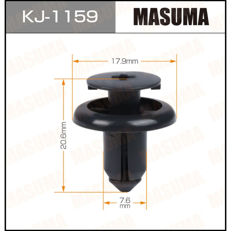 Клипса крепежная MASUMA KJ-1159 (OEM 90467-08162)
Клипса крепежная MASUMA KJ-1159 (OEM 90467-08162)