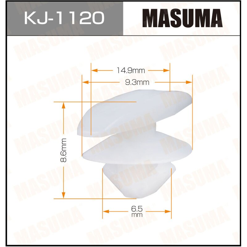Клипса крепежная MASUMA KJ-1120 (OEM 90467-04034) (стоимость за упаковку 50 шт
Клипса крепежная MASUMA KJ-1120 (OEM 90467-04034) (стоимость за упаковку 50 шт