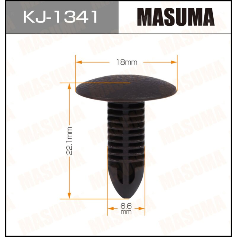 Клипса крепежная MASUMA KJ-1341 (OEM 90467-07090-E0
Клипса крепежная MASUMA KJ-1341 (OEM 90467-07090-E0