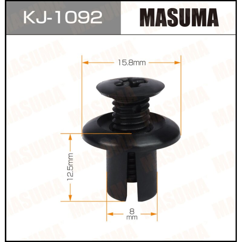 Клипса крепежная MASUMA KJ-1092 (OEM 90467-10206) (стоимость за упаковку 50 шт
Клипса крепежная MASUMA KJ-1092 (OEM 90467-10206) (стоимость за упаковку 50 шт
