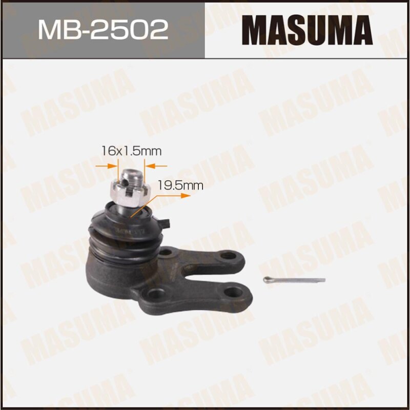 Шаровая опора "Masuma" front low LITEACE CM3#, KM3#
Шаровая опора "Masuma" front low LITEACE CM3#, KM3#