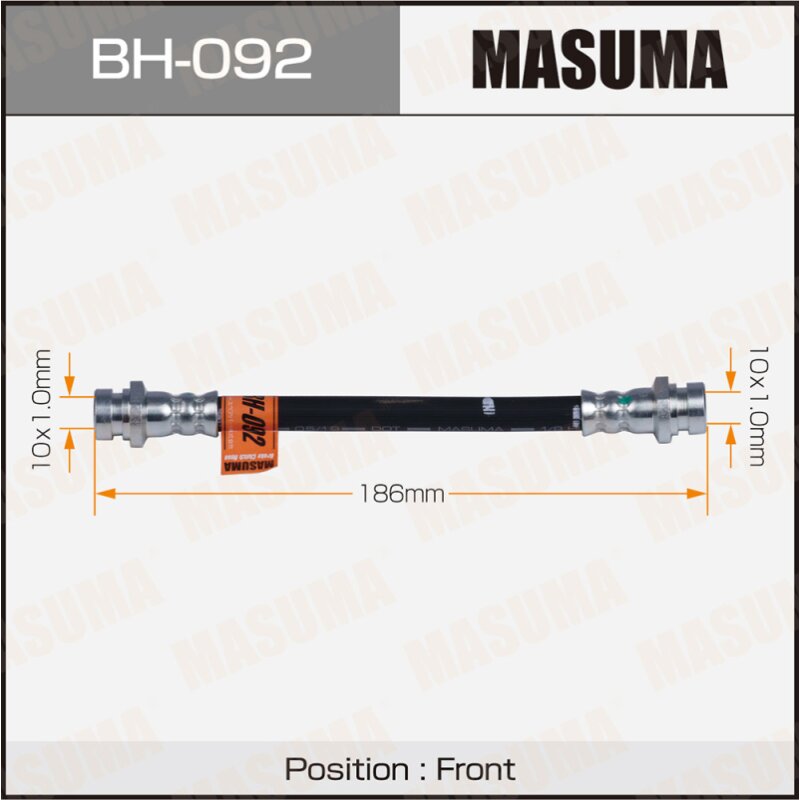 Шланг тормозной "Masuma" MMC- /front/ Pajero OUT
Шланг тормозной "Masuma" MMC- /front/ Pajero OUT