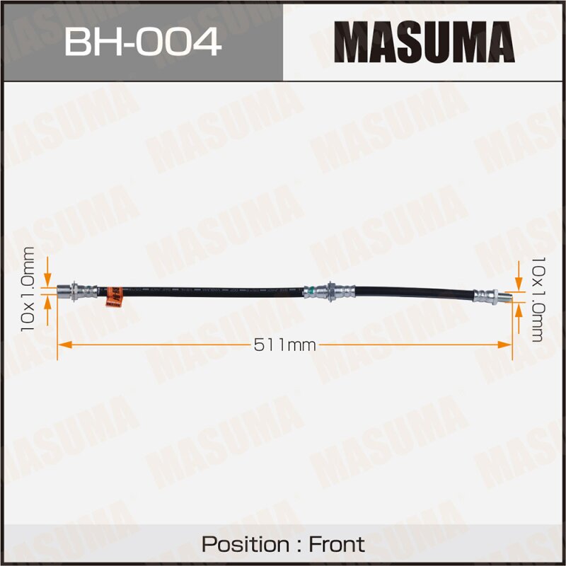 Шланг тормозной "Masuma" T- /front/ Mark II ##X8#
Шланг тормозной "Masuma" T- /front/ Mark II ##X8#