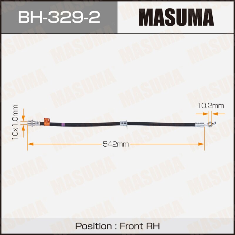 Шланг тормозной "Masuma" T- /front/ Camry, Vista ##V3# RH
Шланг тормозной "Masuma" T- /front/ Camry, Vista ##V3# RH