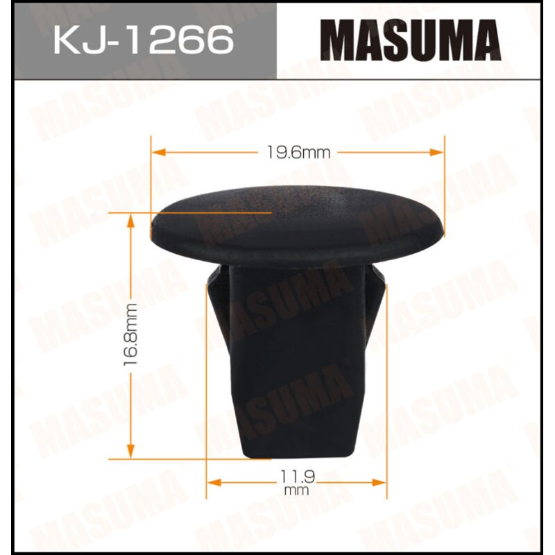 Клипса крепежная MASUMA KJ-1266 (OEM 90467-09142
Клипса крепежная MASUMA KJ-1266 (OEM 90467-09142