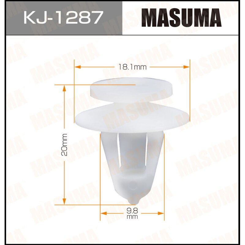 Клипса крепежная MASUMA KJ-1287 (OEM 67921-95500
Клипса крепежная MASUMA KJ-1287 (OEM 67921-95500