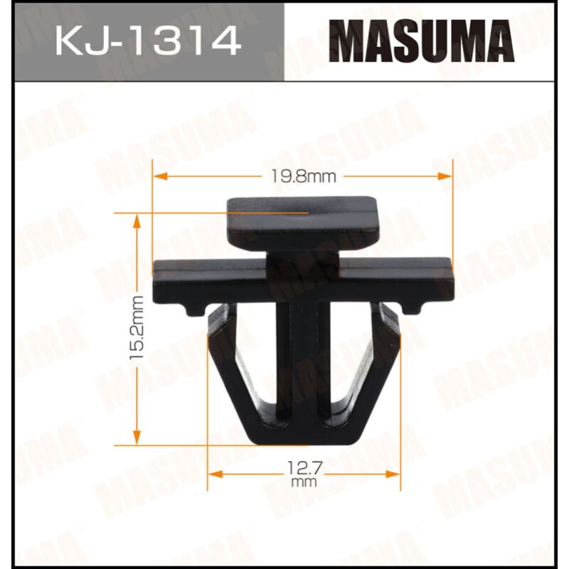 Клипса крепежная MASUMA KJ-1314 (OEM 90467-13080
Клипса крепежная MASUMA KJ-1314 (OEM 90467-13080