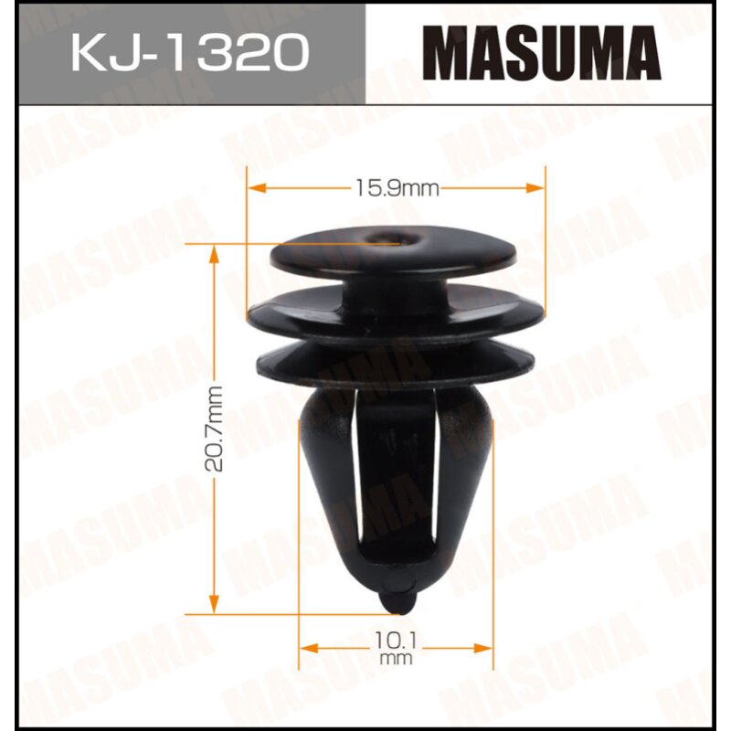 Клипса крепежная MASUMA KJ-1320 (OEM 90467-10148
Клипса крепежная MASUMA KJ-1320 (OEM 90467-10148