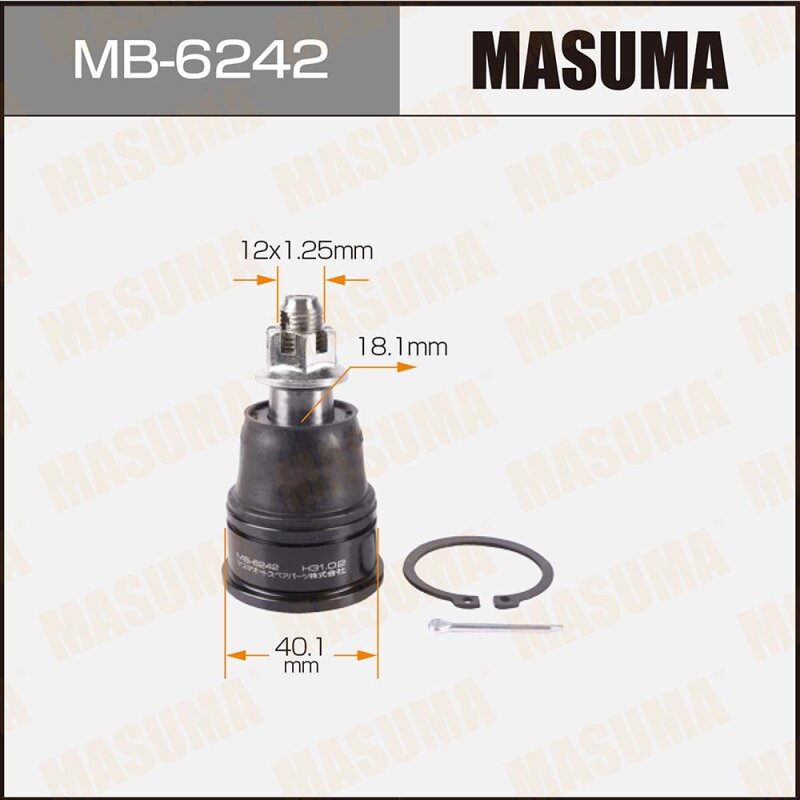 Шаровая опора "Masuma" front low CIVIC/ EU1, EU2, EU3, EU4
Шаровая опора "Masuma" front low CIVIC/ EU1, EU2, EU3, EU4