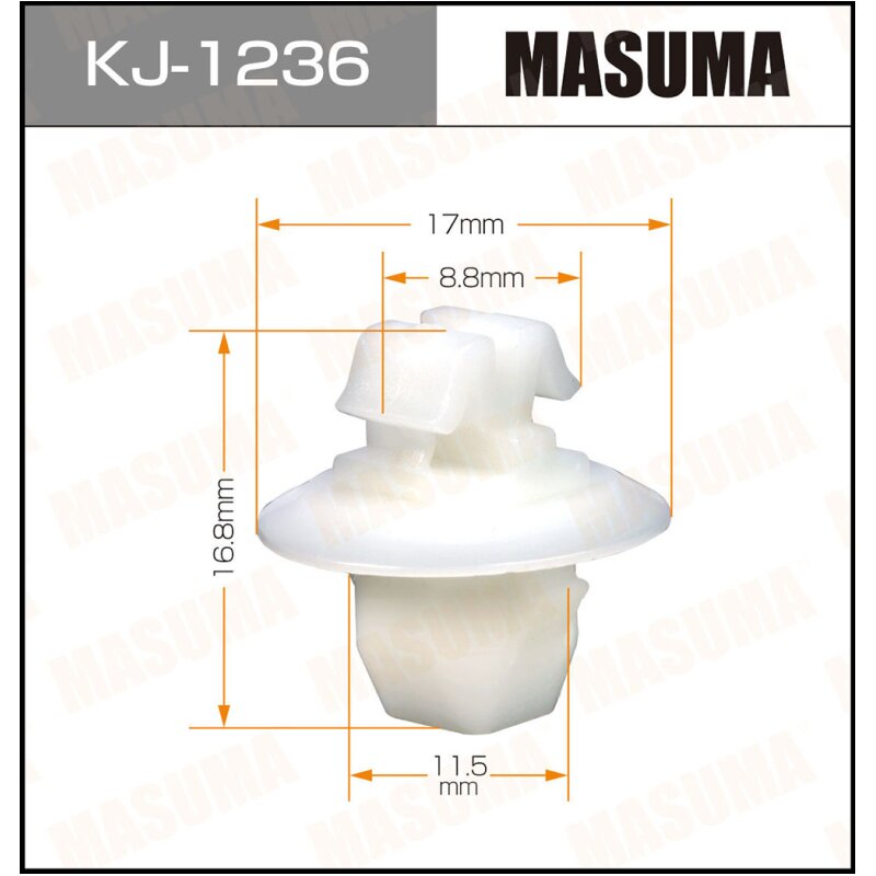 Клипса крепежная MASUMA KJ-1236 (OEM 90467-11099)
Клипса крепежная MASUMA KJ-1236 (OEM 90467-11099)