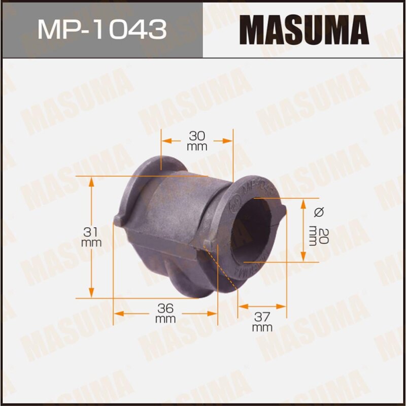 Втулка стабилизатора "Masuma" /front /SUNNY/B15
Втулка стабилизатора "Masuma" /front /SUNNY/B15