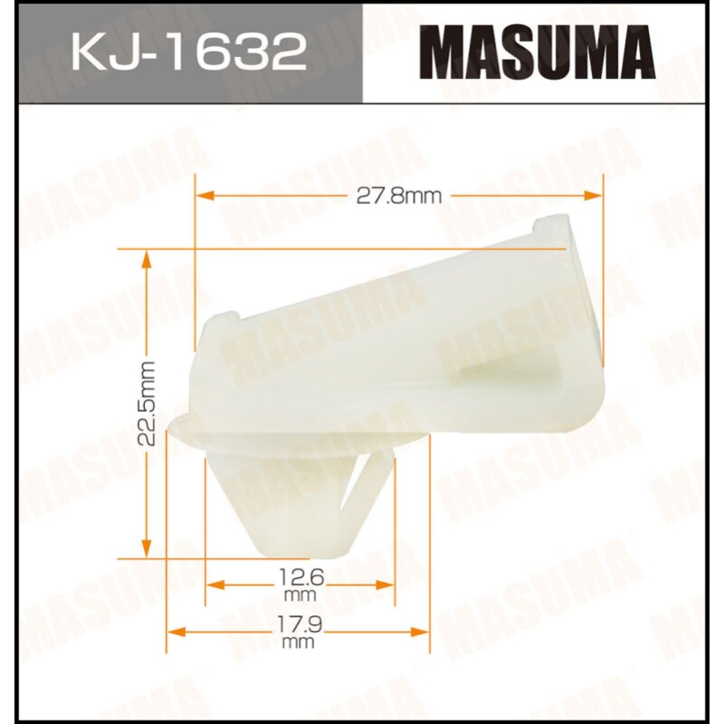 Клипса крепежная MASUMA KJ-1632 (OEM MR298528)
Клипса крепежная MASUMA KJ-1632 (OEM MR298528)