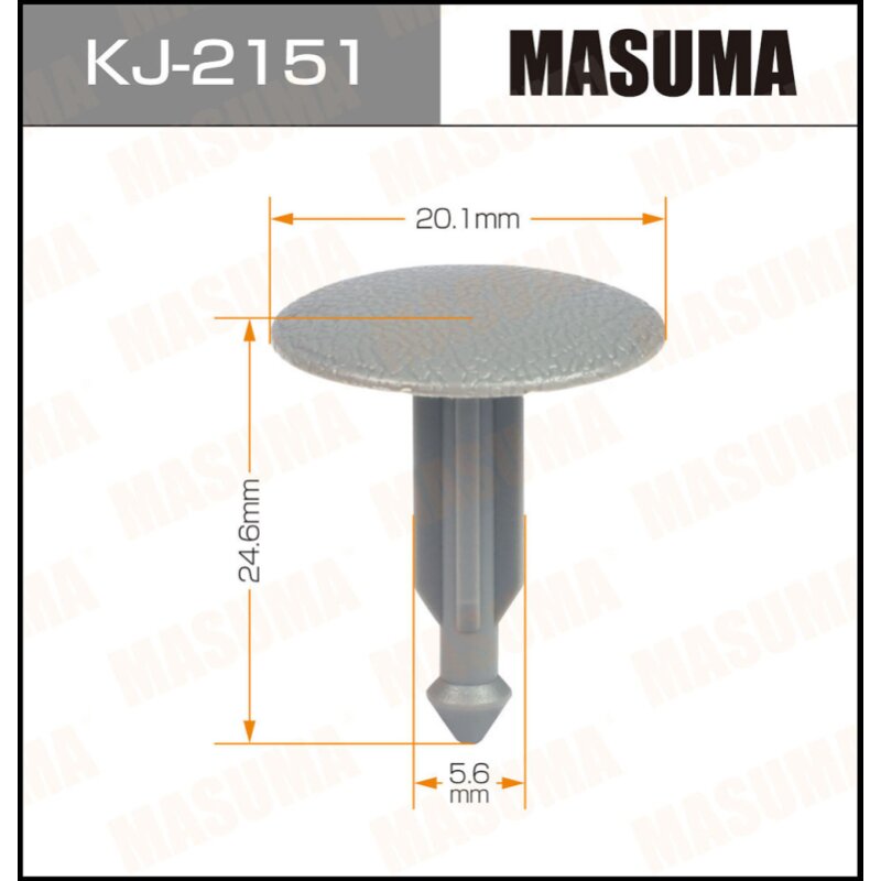Клипса крепежная MASUMA KJ-2151 (OEM 95022AC040OB)
Клипса крепежная MASUMA KJ-2151 (OEM 95022AC040OB)