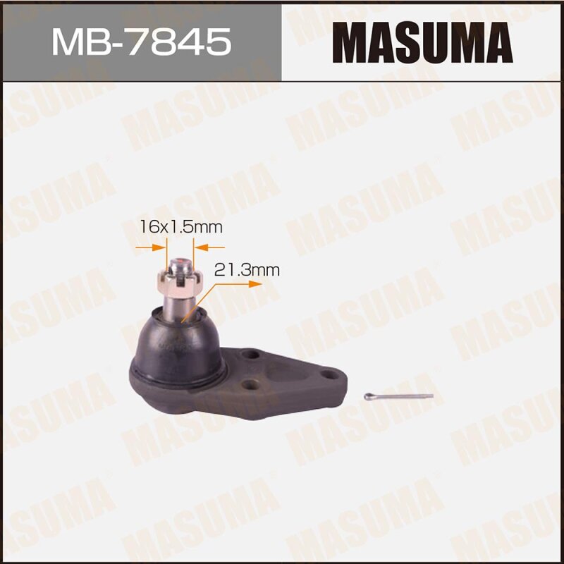 Шаровая опора "Masuma" rear up V65W, V63W, V68W, V73W, V75W, V78W
Шаровая опора "Masuma" rear up V65W, V63W, V68W, V73W, V75W, V78W