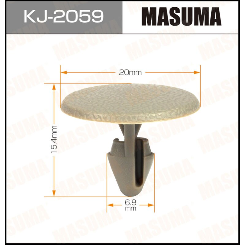 Клипса крепежная MASUMA KJ-2059 (OEM S083-68-865A20
Клипса крепежная MASUMA KJ-2059 (OEM S083-68-865A20