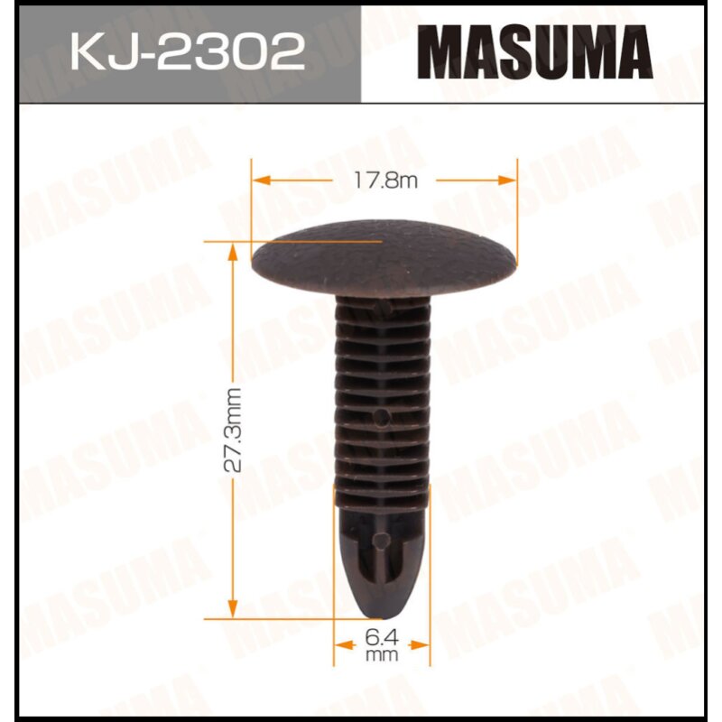 Клипса крепежная MASUMA KJ-2302 салонная серо-коричневая (OEM 90665-SB2-003ZR)
Клипса крепежная MASUMA KJ-2302 салонная серо-коричневая (OEM 90665-SB2-003ZR)
