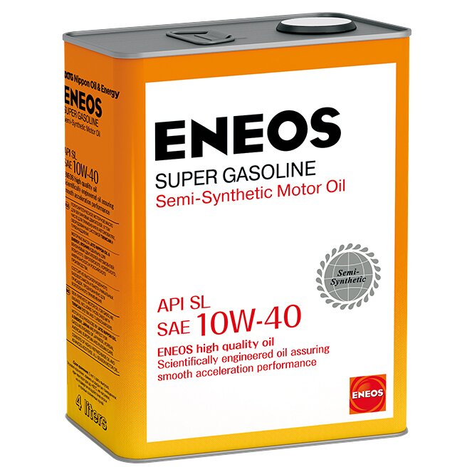 Масло моторное Eneos Super Gasoline 10w40 полусинтетическое, SL, ACEA A3, для бензинового двигателя, 4л, арт. 1357
Масло моторное Eneos Super Gasoline 10w40 полусинтетическое, SL, ACEA A3, для бензинового двигателя, 4л, арт. 1357