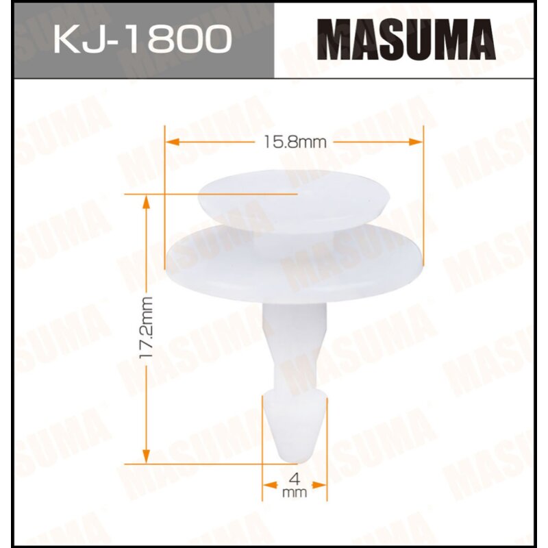 Клипса крепежная MASUMA KJ-1800 (OEM 90602-SX0-003
Клипса крепежная MASUMA KJ-1800 (OEM 90602-SX0-003