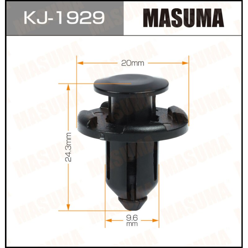 Клипса крепежная MASUMA KJ-1929 (OEM 909130059
Клипса крепежная MASUMA KJ-1929 (OEM 909130059