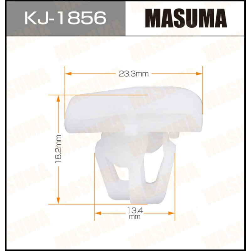 Клипса крепежная MASUMA KJ-1856 (OEM 75328-SR3-003) (стоимость за упаковку 50 шт
Клипса крепежная MASUMA KJ-1856 (OEM 75328-SR3-003) (стоимость за упаковку 50 шт