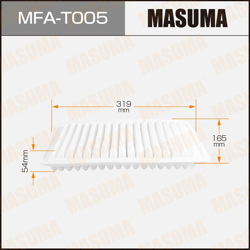 Фильтр воздушный Masuma, арт. MFA-T005
Фильтр воздушный Masuma, арт. MFA-T005