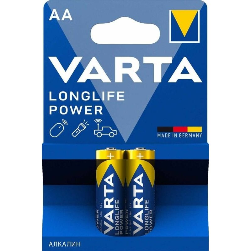 Батарейка щелочная Varta High Energy, AA (LR6), 1.5В, 2шт
Батарейка щелочная Varta High Energy, AA (LR6), 1.5В, 2шт