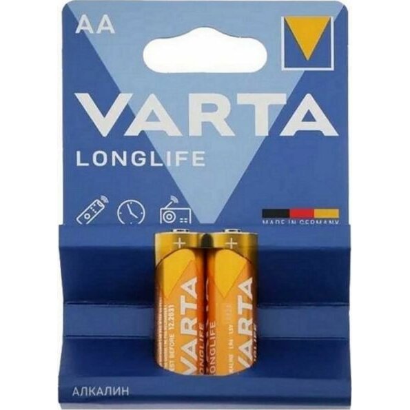 Батарейка щелочная Varta Longlife Extra, AA (LR6), 1.5В, 2шт
Батарейка щелочная Varta Longlife Extra, AA (LR6), 1.5В, 2шт